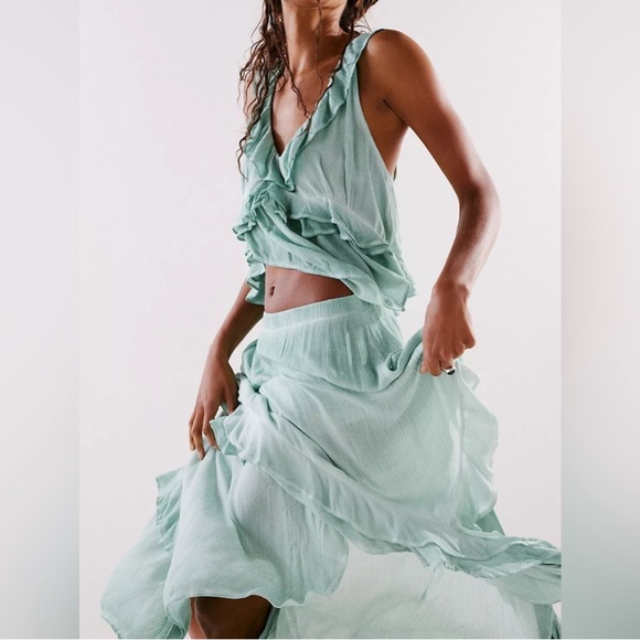 Free People Dresses & Skirts - Free people ruffle top & skirt set NWT size Small